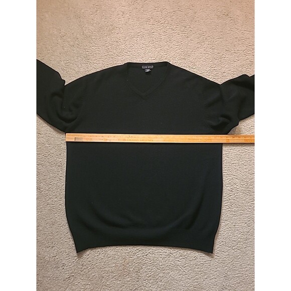 Mark Shale Cashmere Blend Sweater Mens 2XLT Black V-Neck Preppy Dad Sweater - Picture 10 of 13